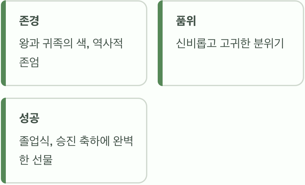 보랏빛 품격, 존엄과 성공