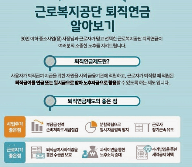 근로복지공단-퇴직연금-알아보기