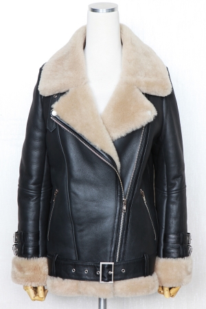 라이더무스탕점퍼 천연양털무스탕 아크네무스탕점퍼