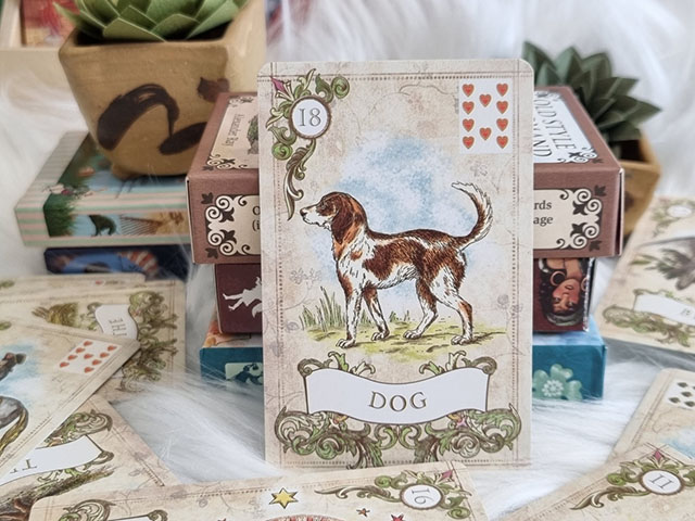 드림타로21 &ndash; 올드스타일 레노먼드 18번 개 / Dreamtarot21 &ndash; Old Style Lenormand No.18 개, 충성심과 우정