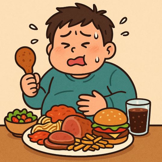 과식 관련 이미지