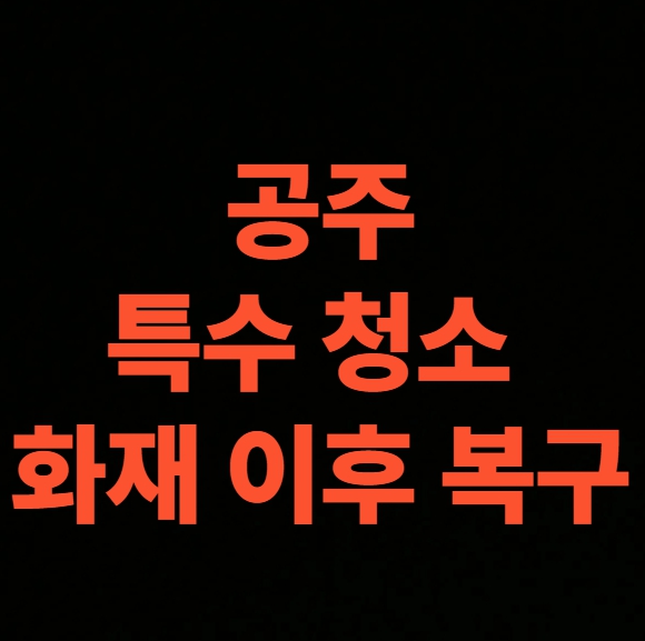 공주 화재청소 전문업체 후기, 상업시설 화재복구 13단계 완벽 시공
