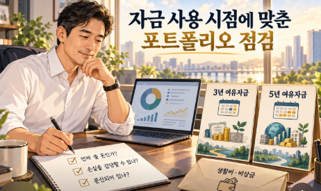 투자금 3년 vs 5년 여유자금 기준으로 포트폴리오 점검하는 직장인