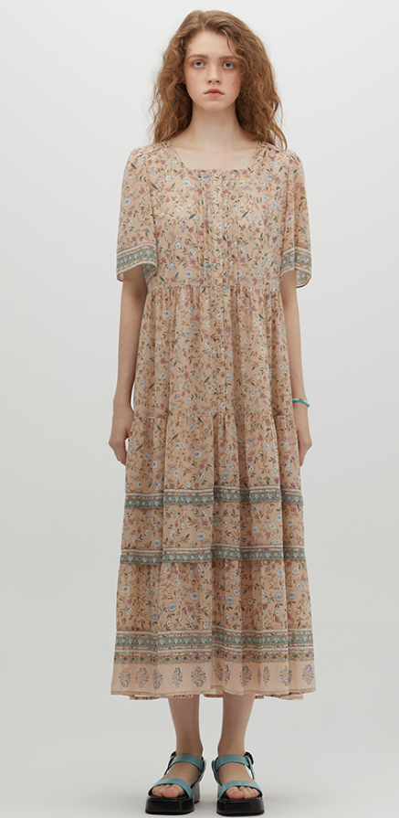 써스데이 아일랜드 여성 원피스 - 보더 롱 원피스