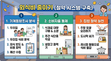 가계지출 분석과 절약 시스템을 통한 외식비 줄이기 가이드