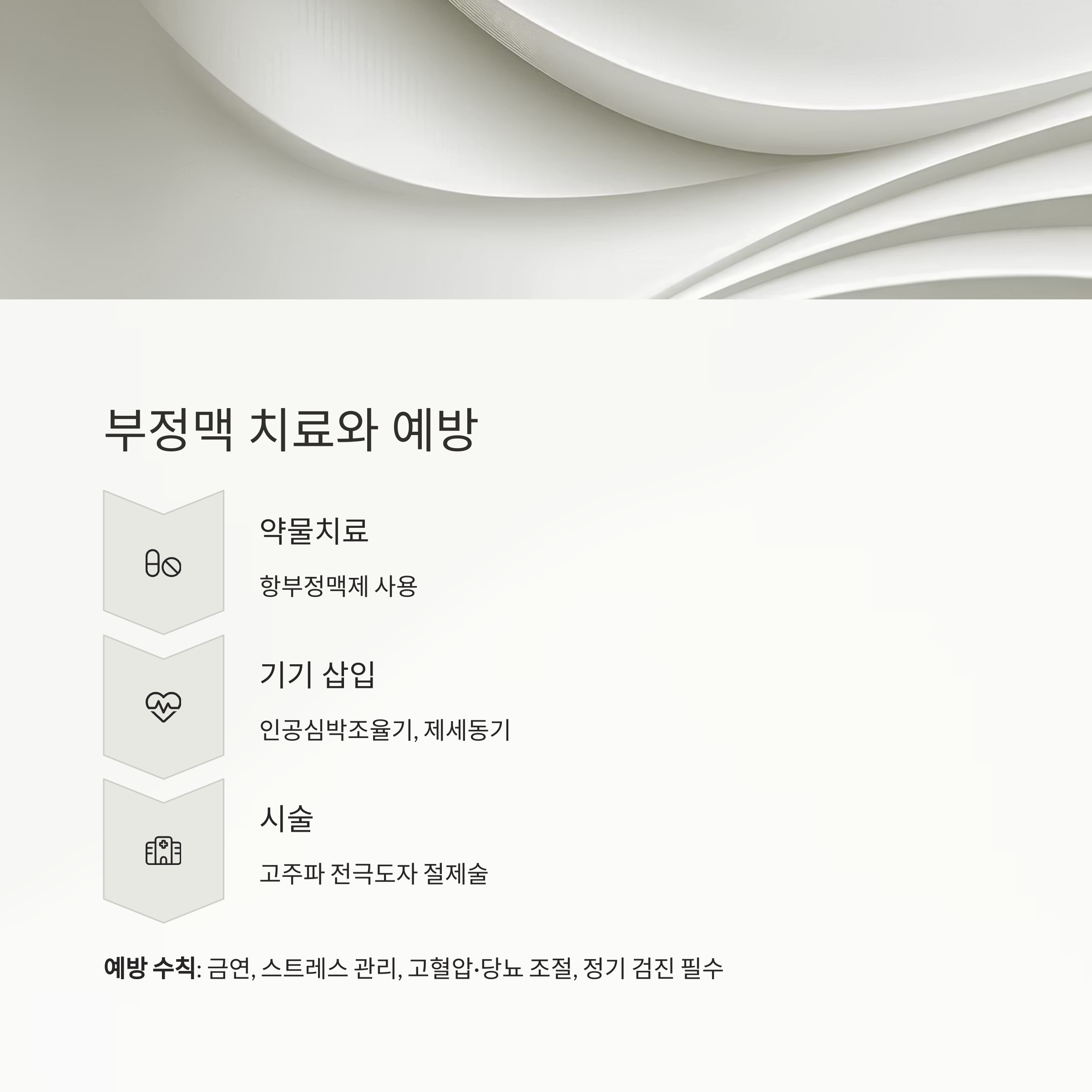 부정맥 치료와 예방