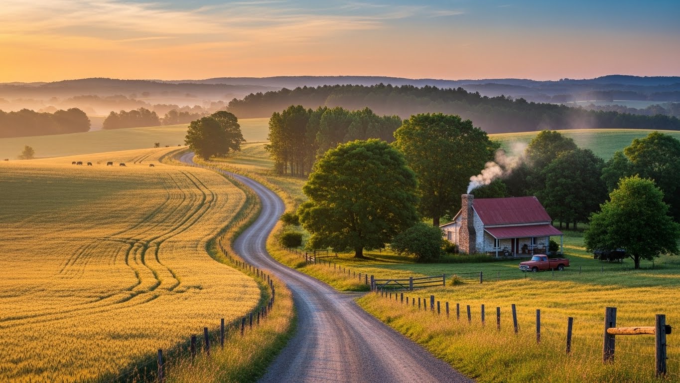 정부 지원 농지연금 제도 홍보용 일러스트