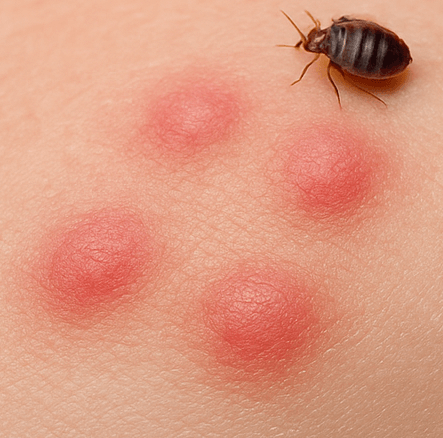빈대 물림 부풀어오른 피부