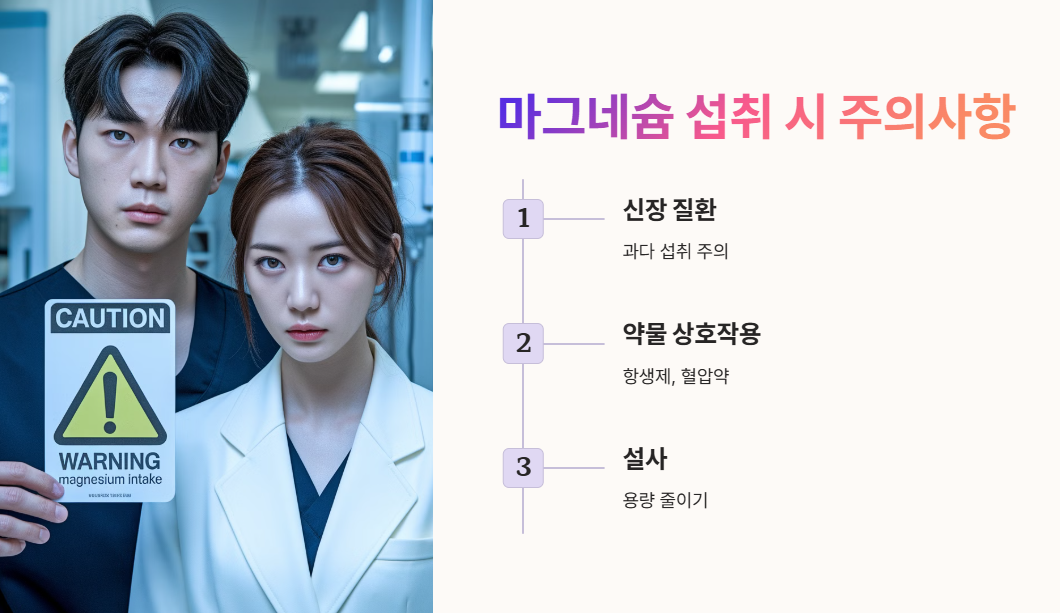 마그네슘 섭취 시 주의사항
