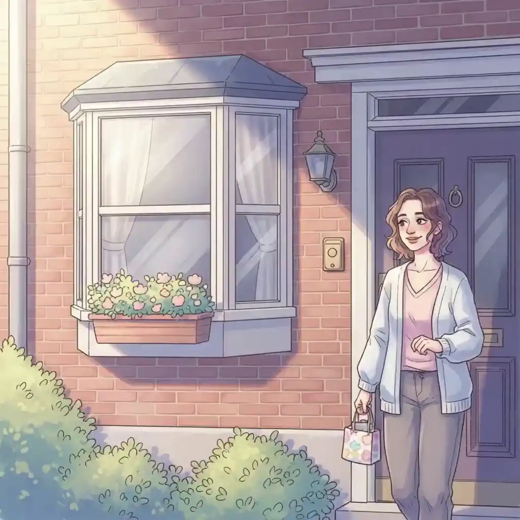 친구 집 앞 선물 방문