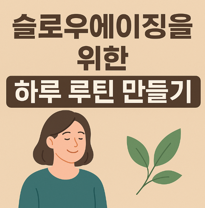 슬로우에이징을 위한 하루 루틴 만들기