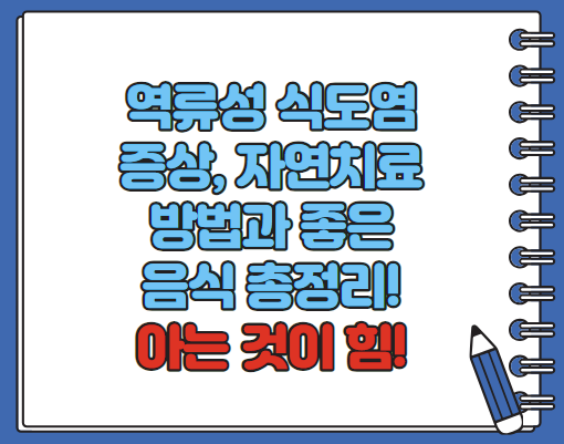역류성 식도염 증상 자연치료 방법 좋은 음식 총정리