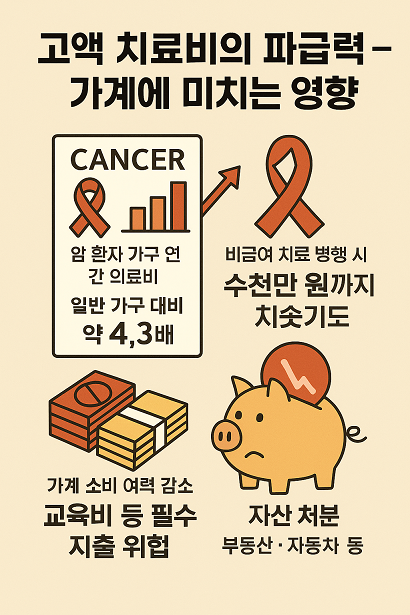 고액 치료비의 파급력 – 가계에 미치는 영향