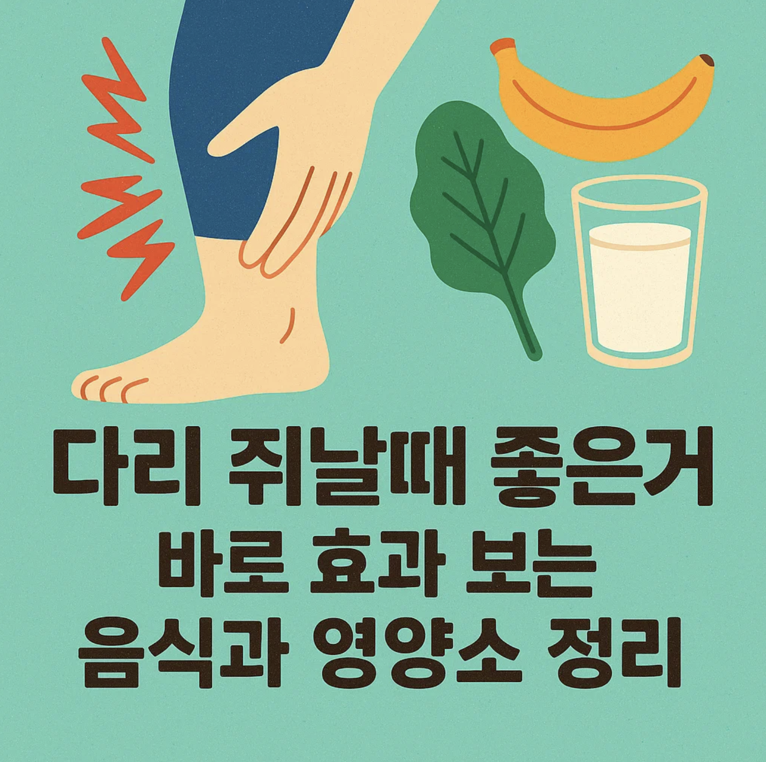 다리 쥐날때 좋은거, 바로 효과 보는 음식과 영양소 정리