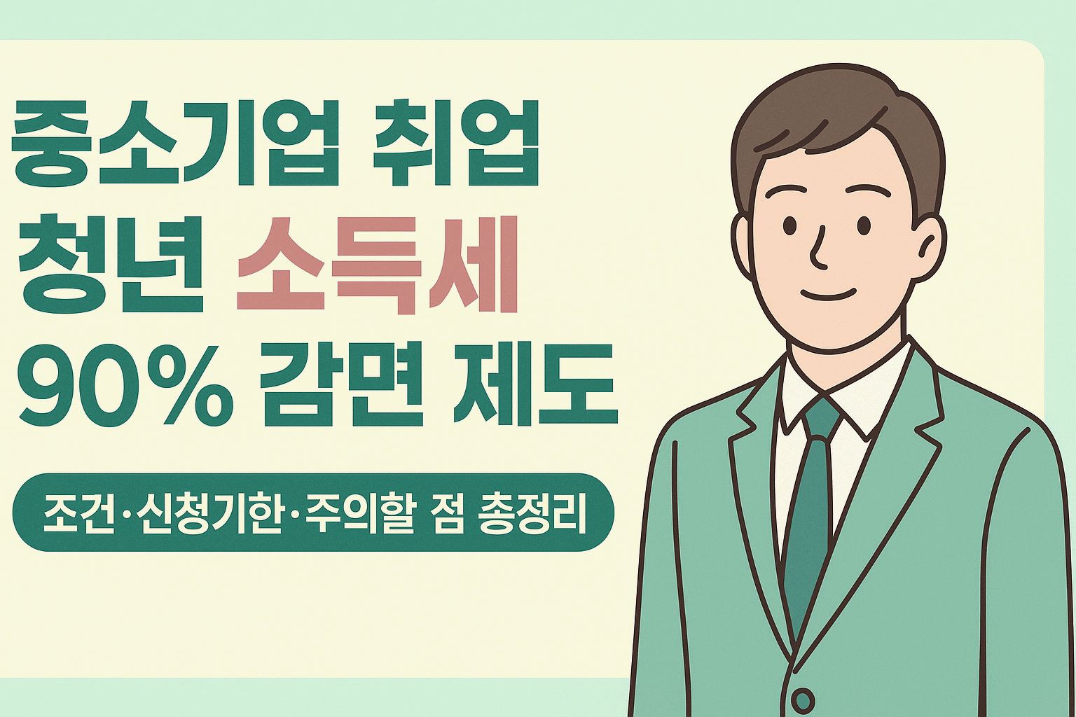 중소기업 취업 청년 소득세 90% 감면 제도: 조건&middot;신청기한&middot;주의할 점 총정리