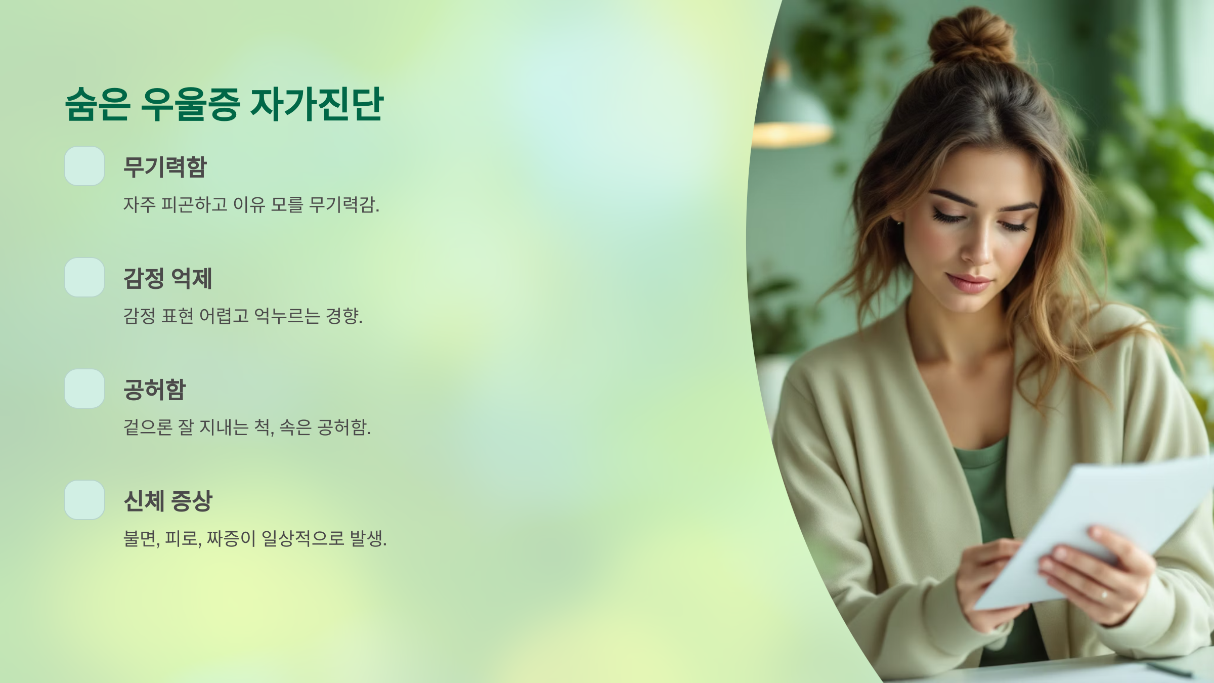 숨은 우울증 자가진단