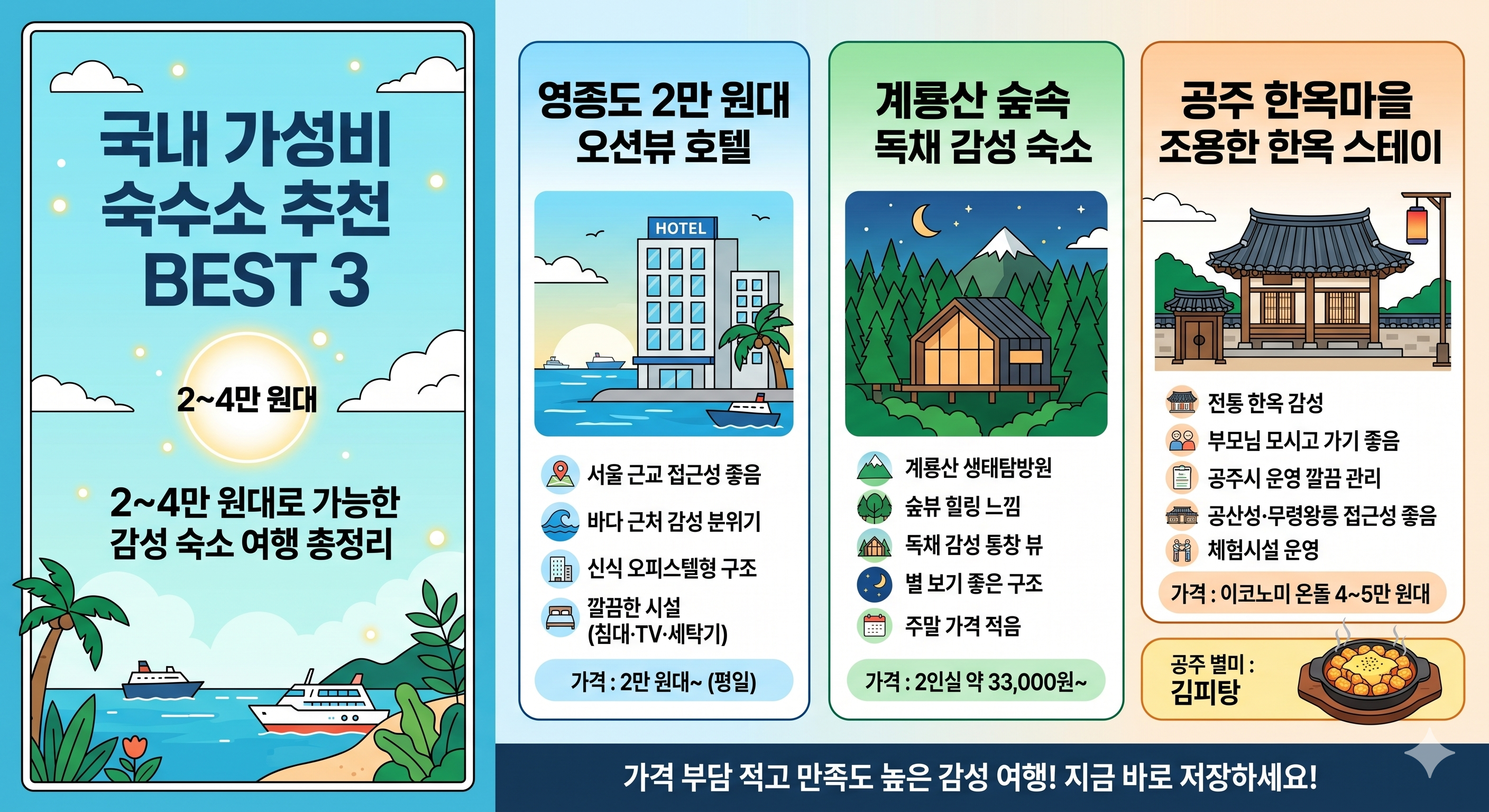 국내여행 오션뷰 가성비 호텔 숙소 한옥마을 한옥숙소 서울 근교