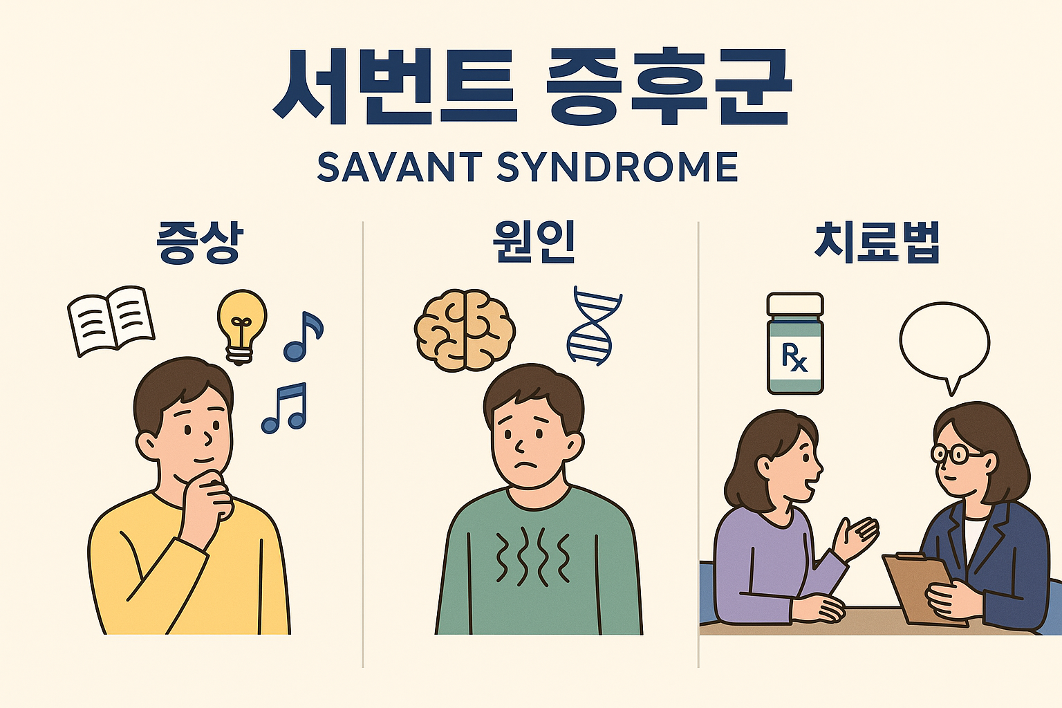 서번트 증후군 증상 원인 치료법 카드뉴스