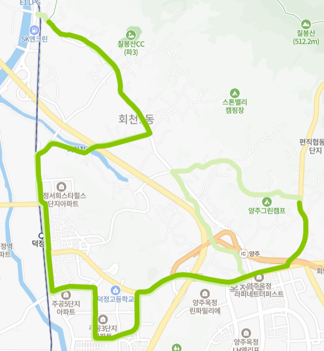 양주-75번-버스-노선-지도