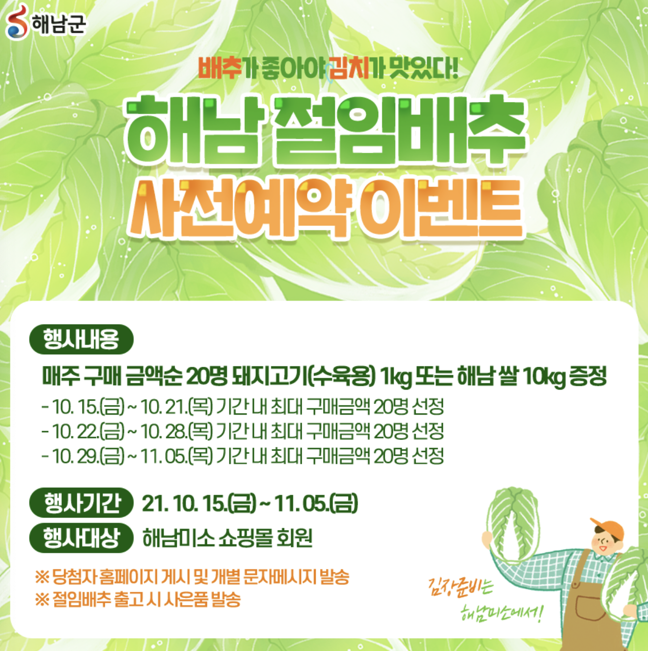 2023년 김장 절임배추