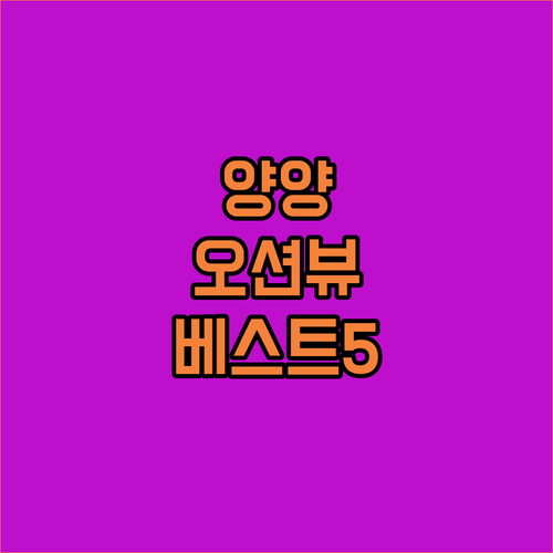 양양 호텔 펜션 추천 5곳 가격 비교..