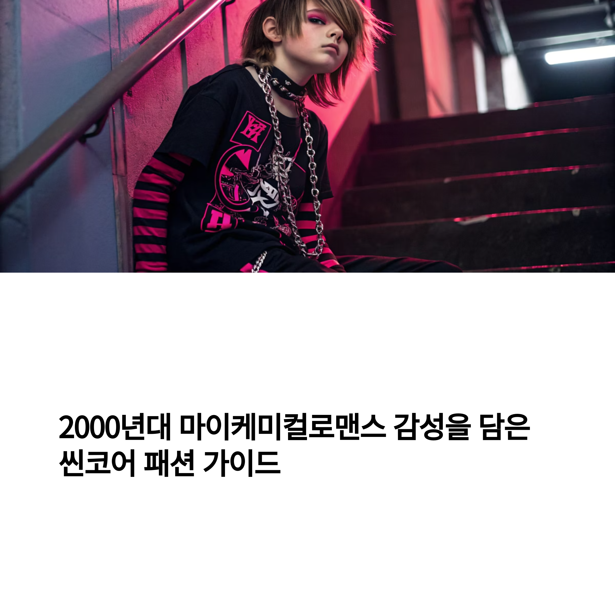 씬코어 서브컬처패션 – 2000년대 마이케미컬로맨스 감성 스타일링 가이드