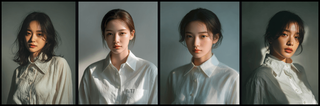 스튜디오 조명을 활용한 인물 사진 예시_Midjourney