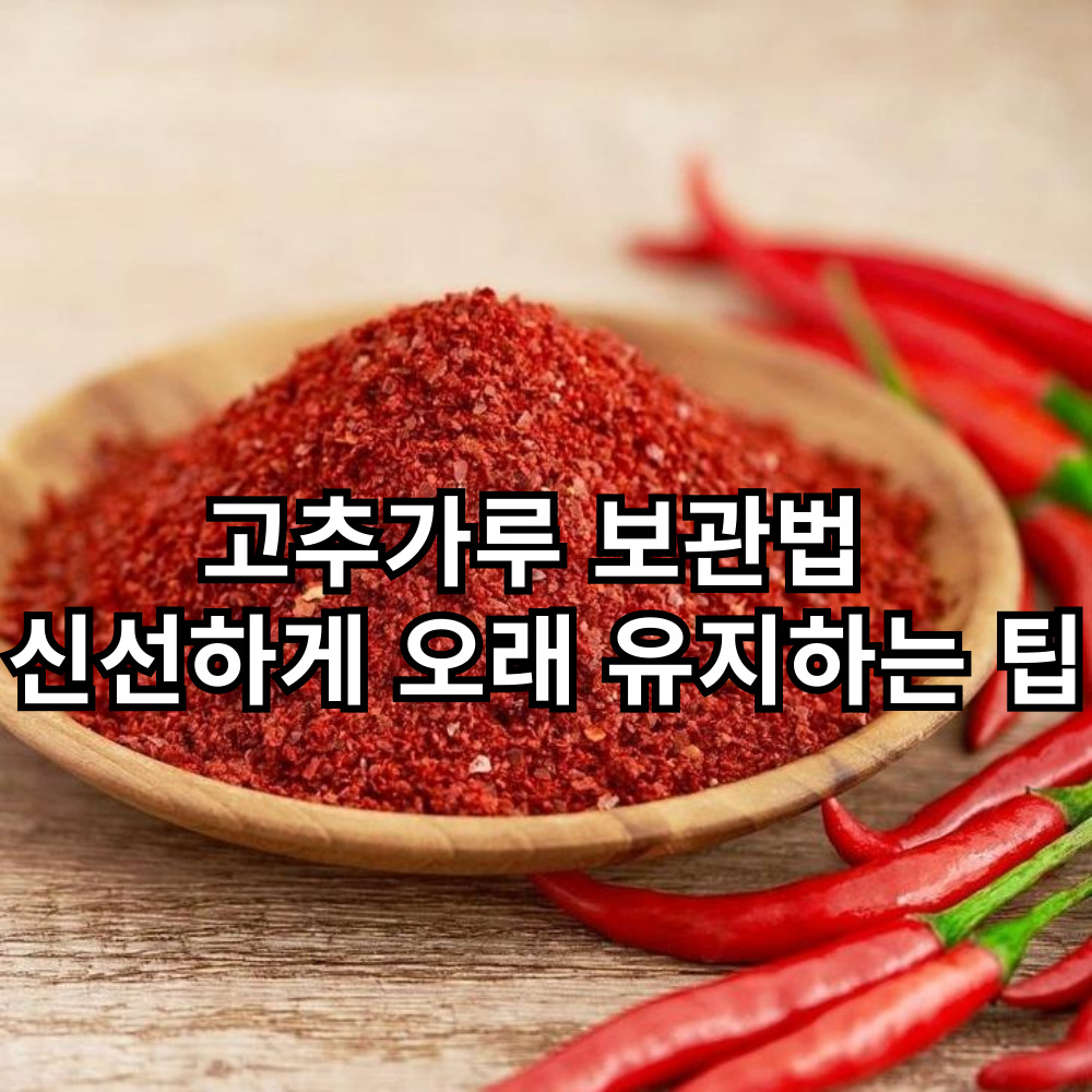 고추가루 보관법 신선하게 오래 유지하는 팁