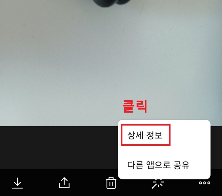 상세정보 메뉴 클릭함