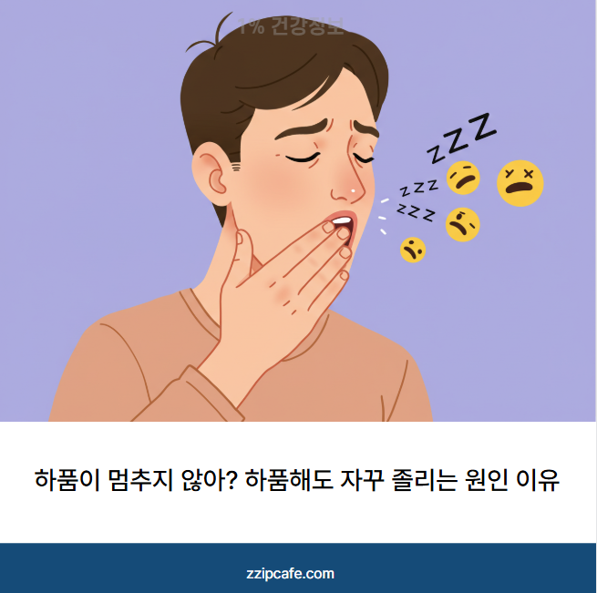 하품이 멈추지 않아? 하품해도 자꾸 졸리는 원인 이유
