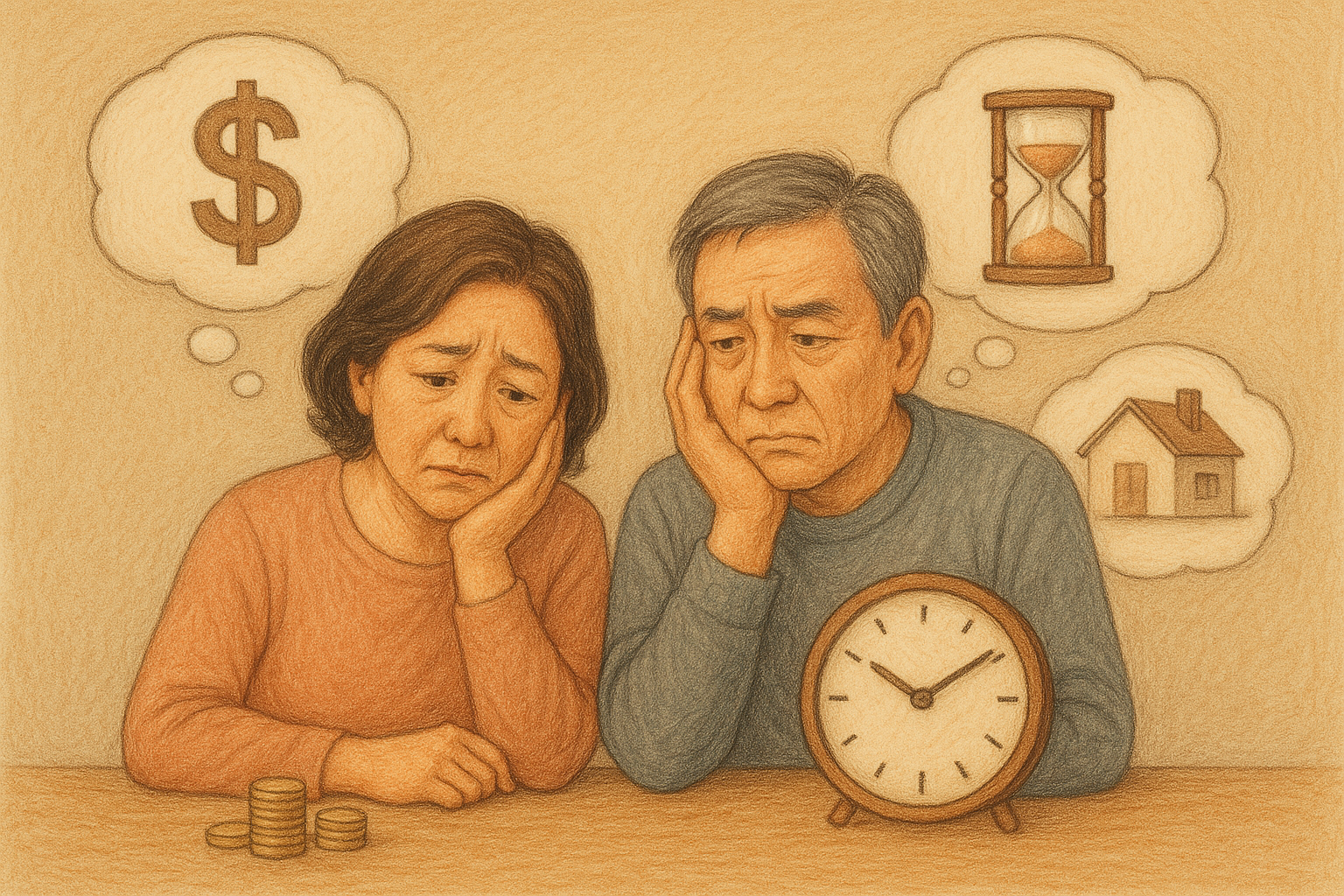 중년남녀 고민 관련 사진