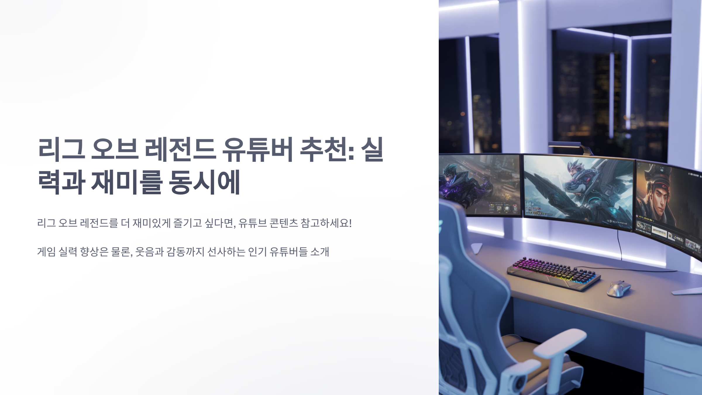 참조-리그-오브-레전드,-관련-유튜버-소개-1