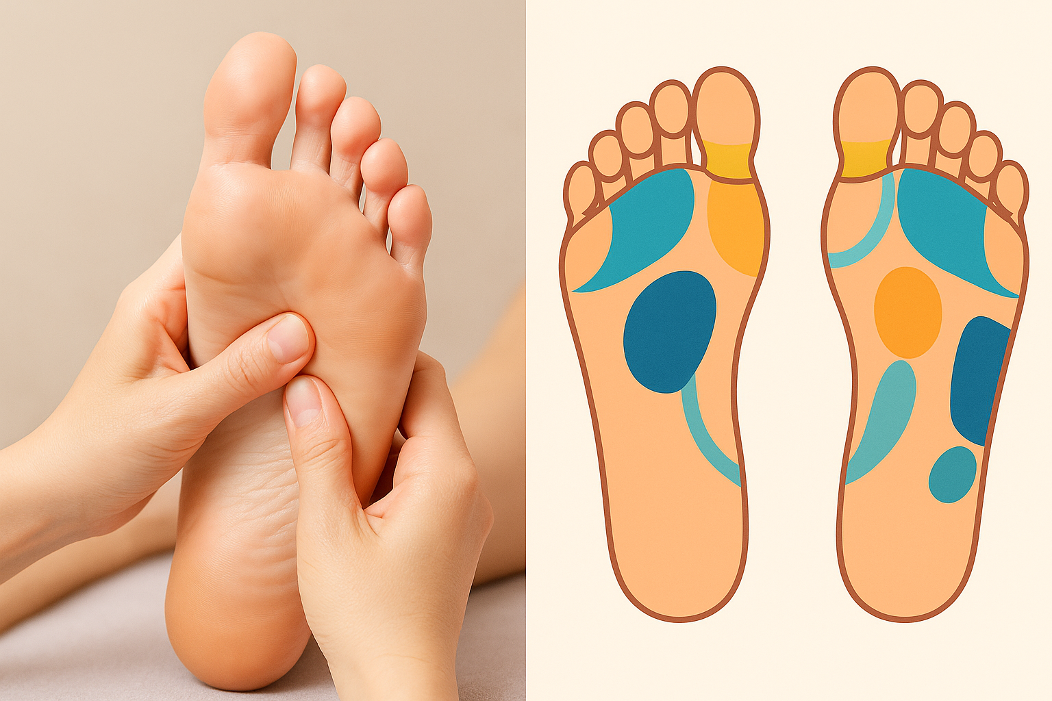 효능별 발 마사지 방법