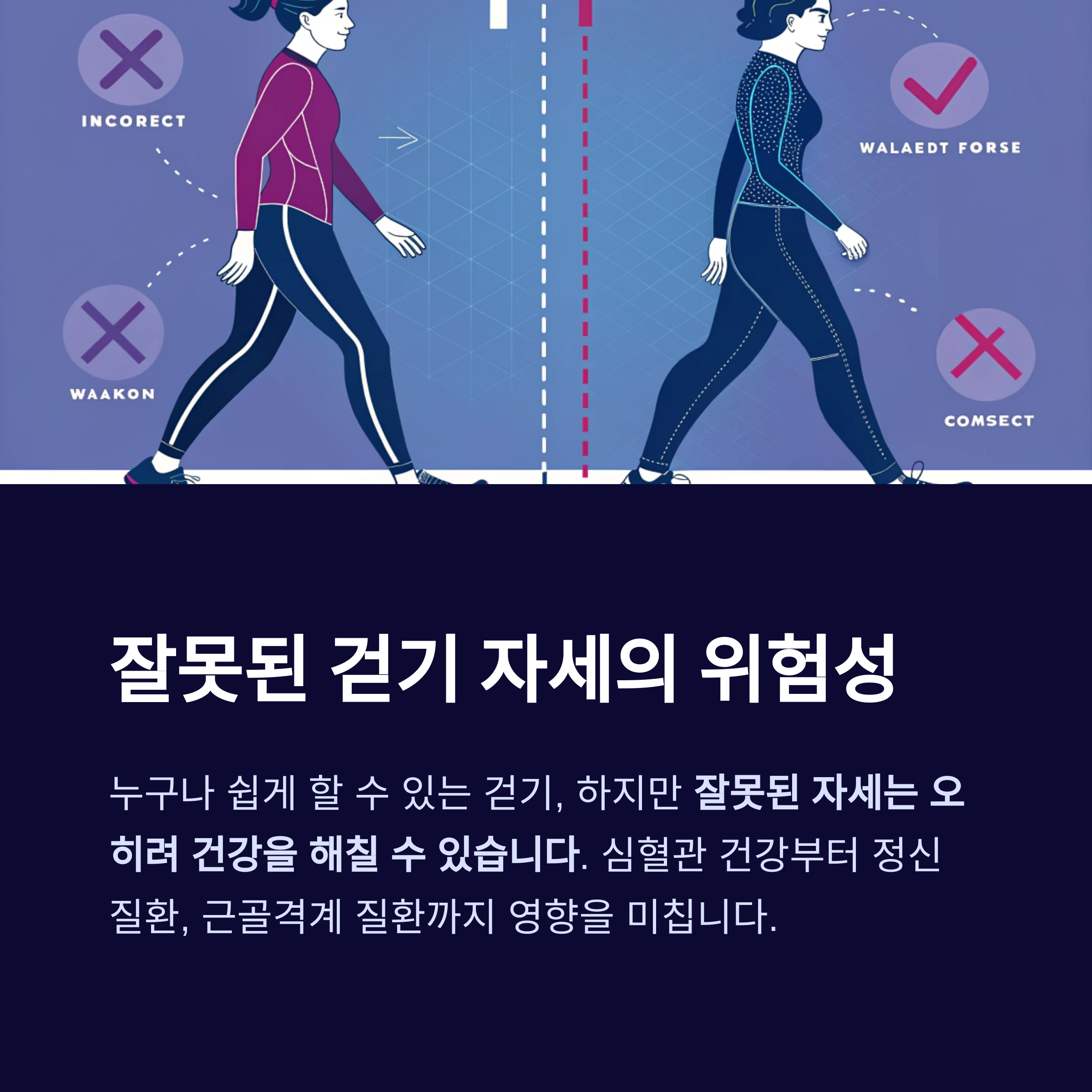 잘못된 걷기 자세의 위험성