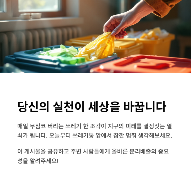 분리배출 당신의 실천이 세상을 바꿉니다