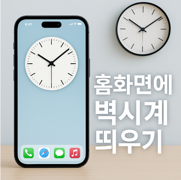 휴대폰 홈화면에 아날로그 시계 띄우는 법 ❘ 바탕화면 벽걸이 시계 설치