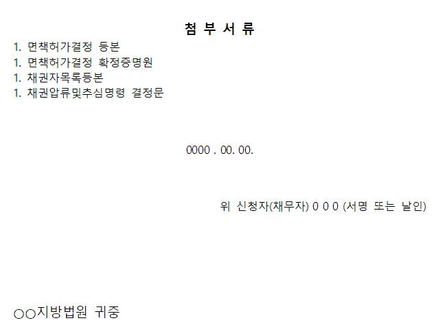 채권압류 및 추심명령 해제신청서-이미지