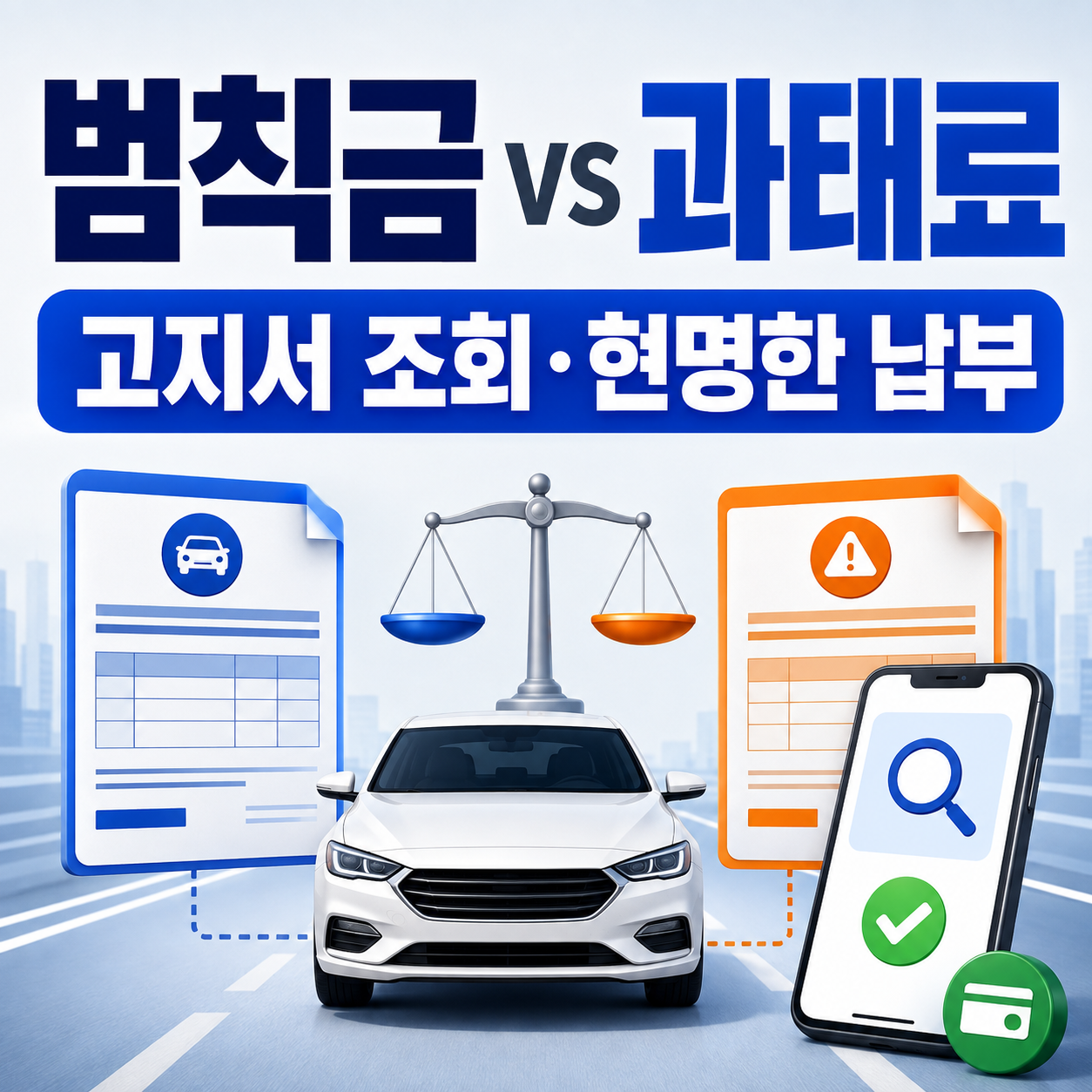 교통범칙금과 과태료 차이: 내 차량 고지서 조회 방법과 현명한 납부법 총정리