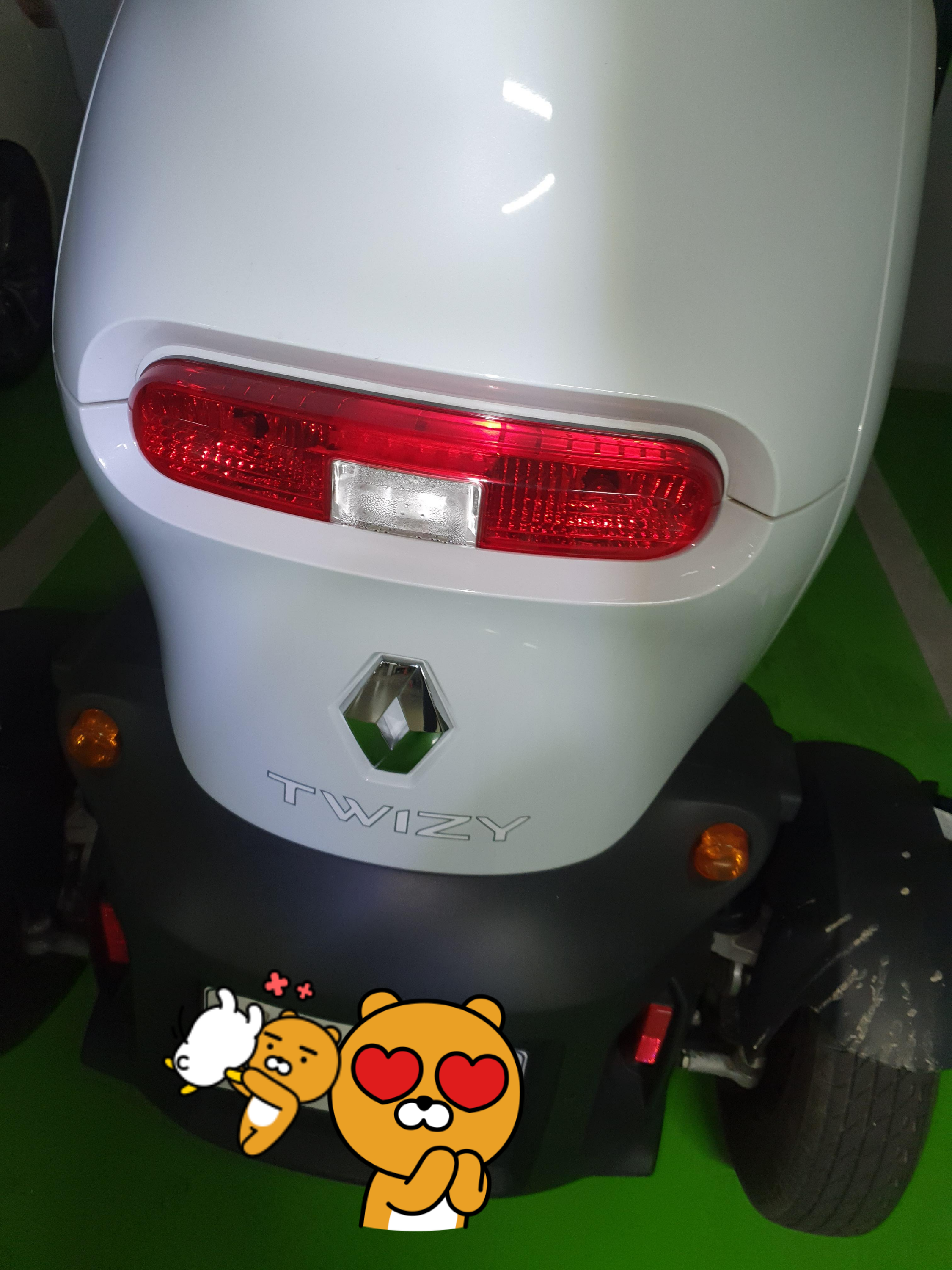 습기가 찬 트위지 브레이크 등