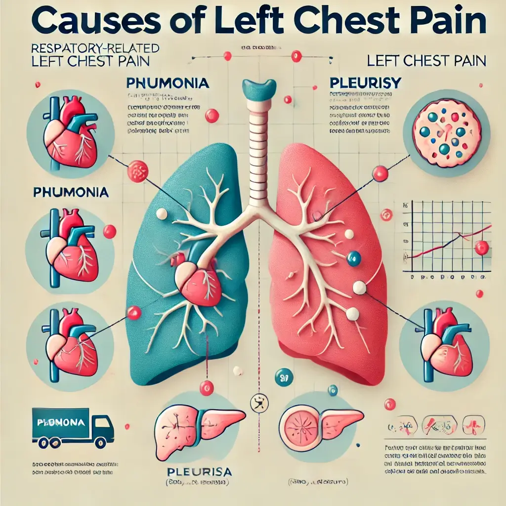 호흡기 관련 왼쪽 옆가슴 통증 원인