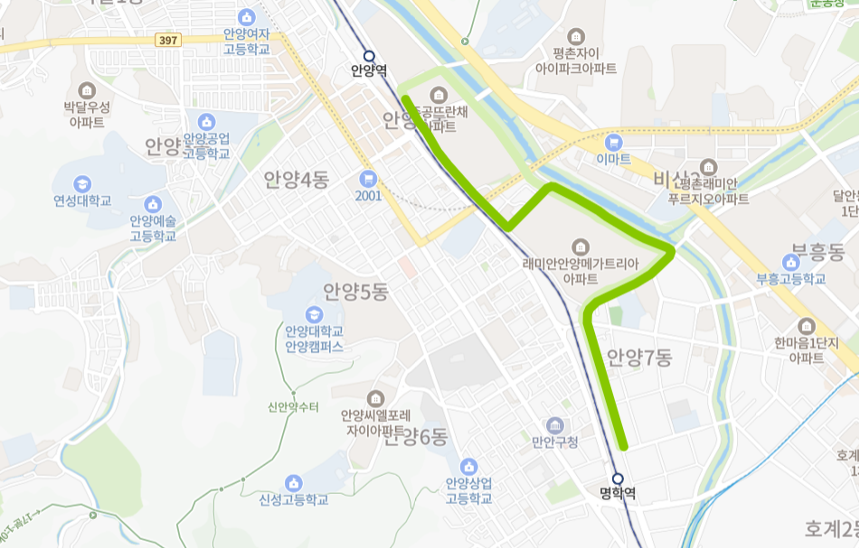 안양-70번-버스-노선-지도