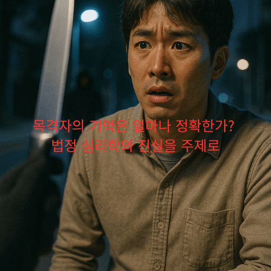 기억왜곡, 법정심리학, 목격자기억, 심리학블로그, 증언신뢰도, 무기집중효과, 잘못된기억, 기억의심리학, 법심리, 범죄심리