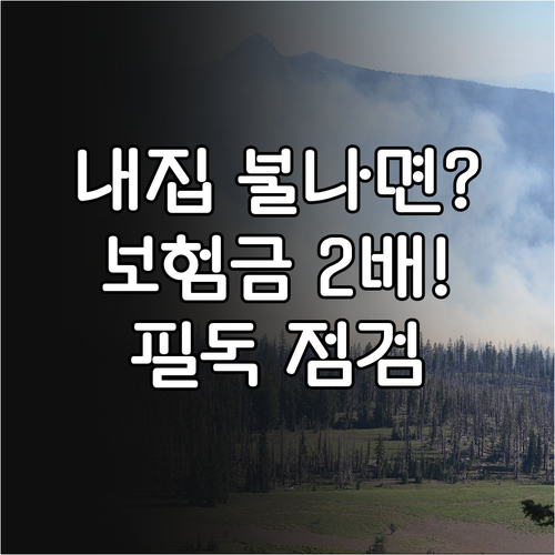 단독주택 화재보험 가입 전 점검 사항..