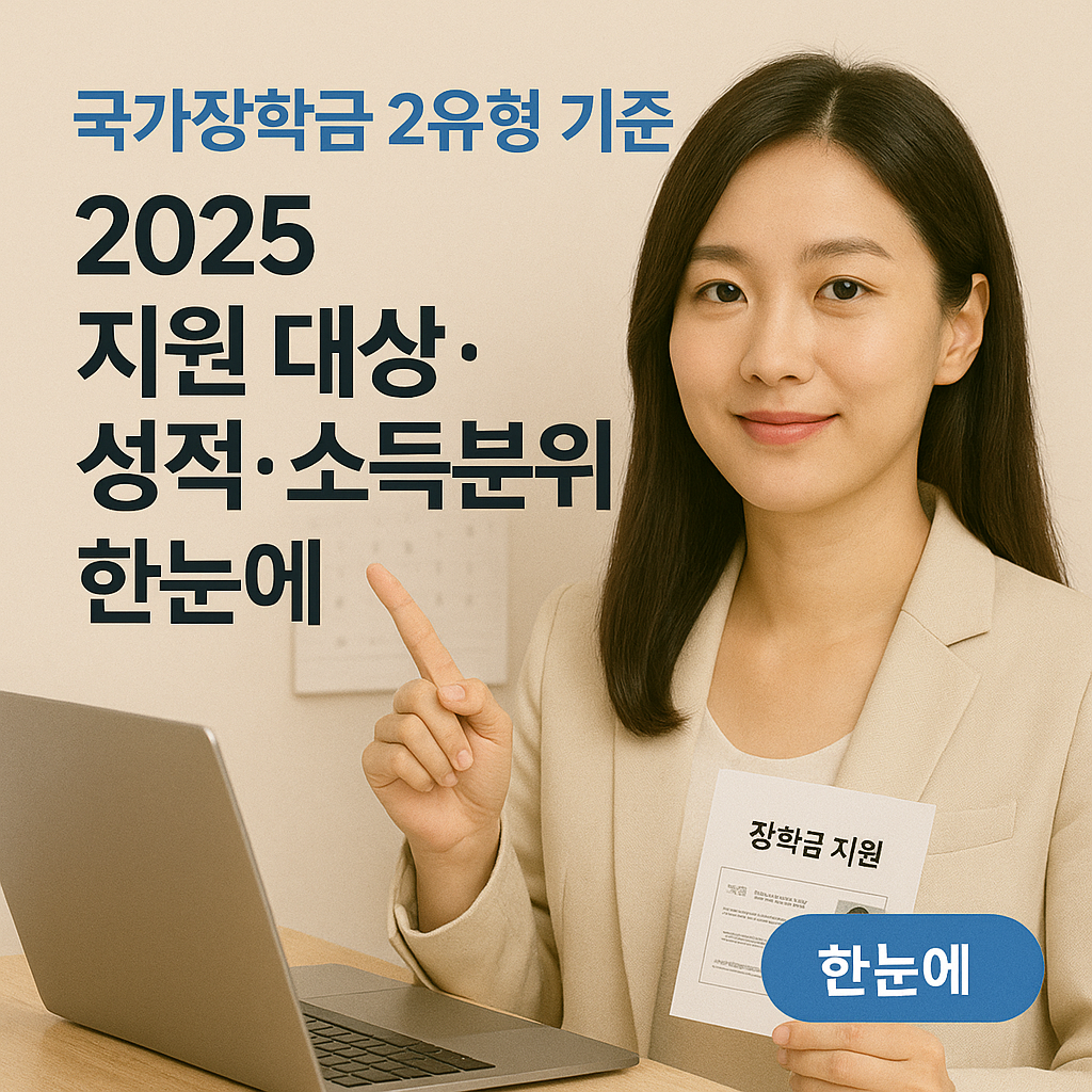 국가장학금 2유형 기준 2025 ｜ 지원 대상&middot;성적&middot;소득분위 한눈에