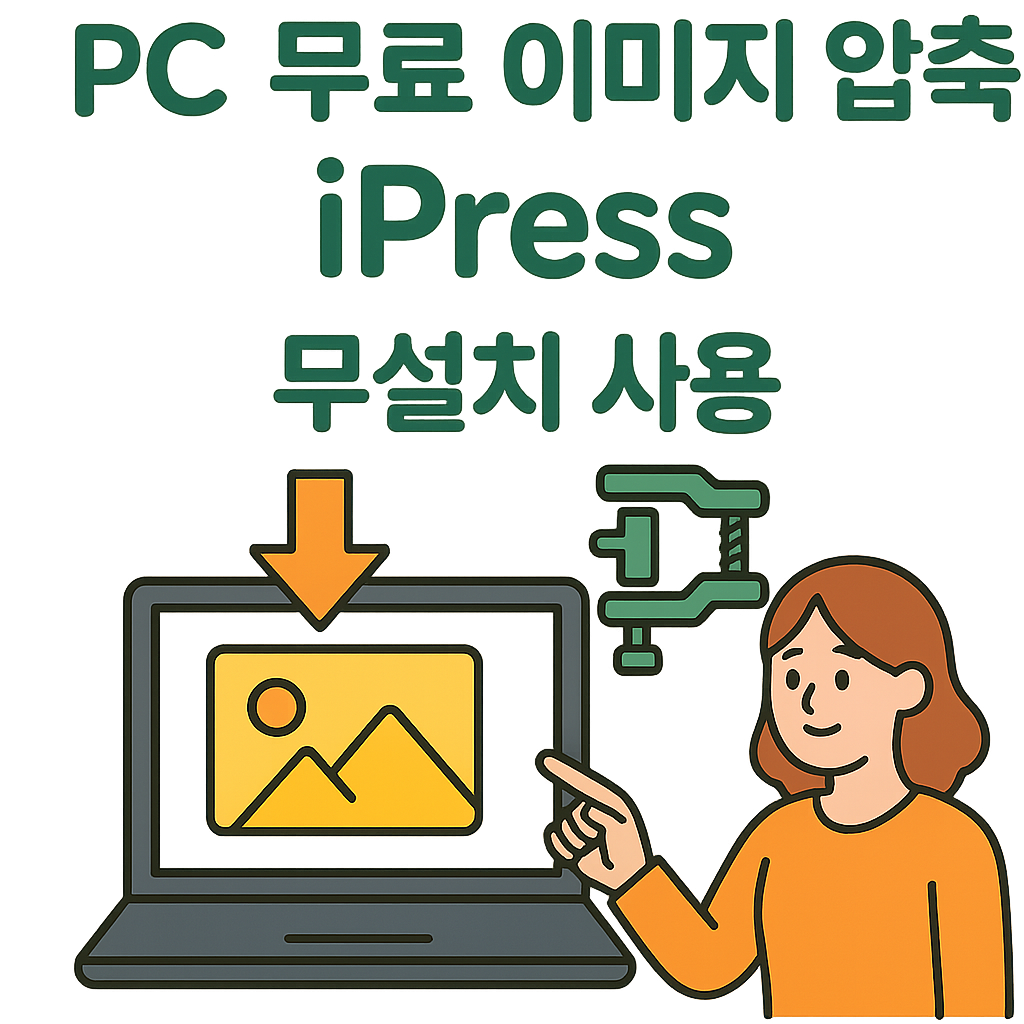 PC 무료 이미지 압축 iPress 무설치 사용