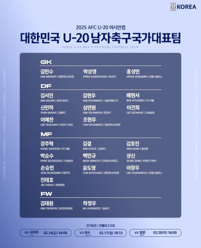 2025 AFC U-20 아시안컵 중계