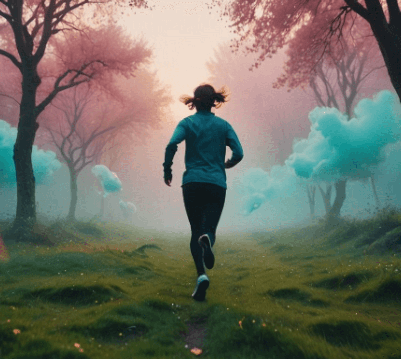 꿈 속에서 달리는 사람 그림