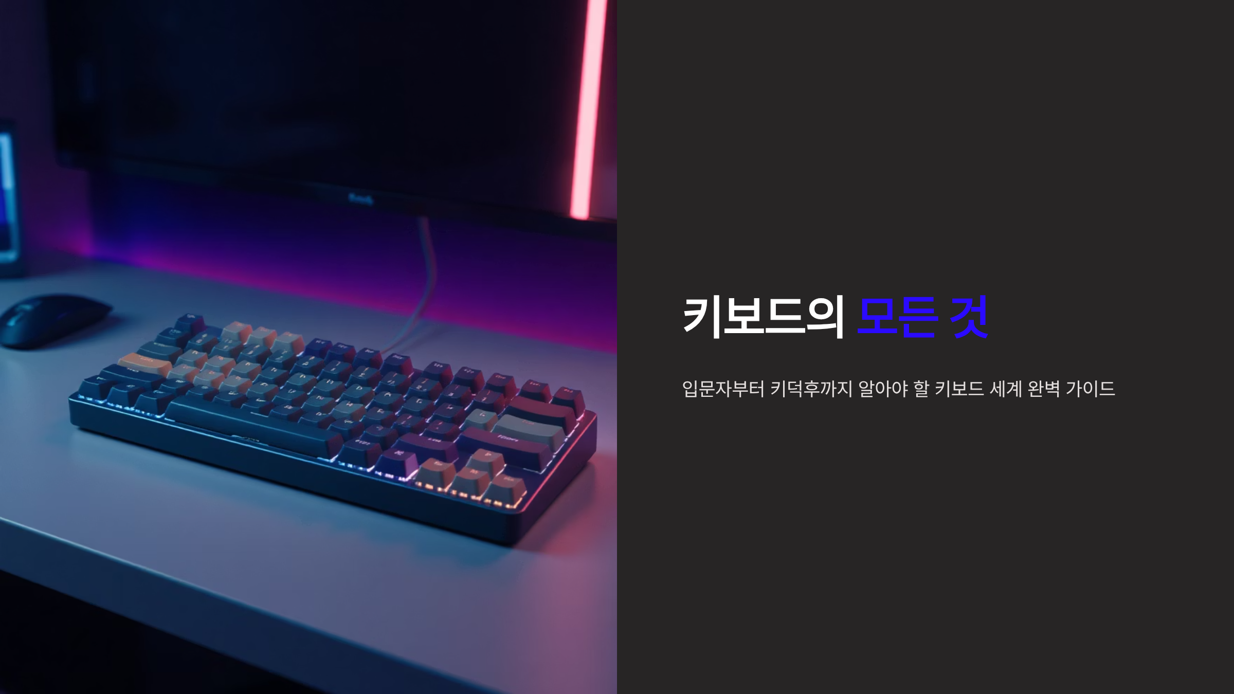 키보드 선택 완벽 가이드와 추천