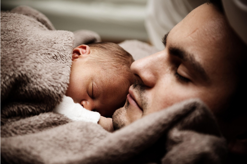 Father, Baby, Portrait image.