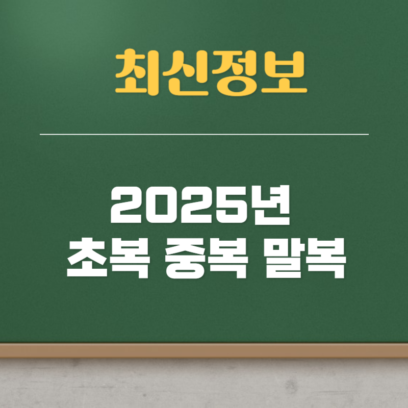 2025년 초복 중복 말복